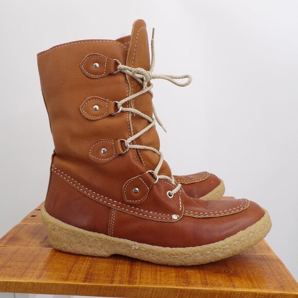 Vintage Glo-Warm Women's 11 Insulated Leather Winter Boots. Excellent Condition - Picture 2 of 12